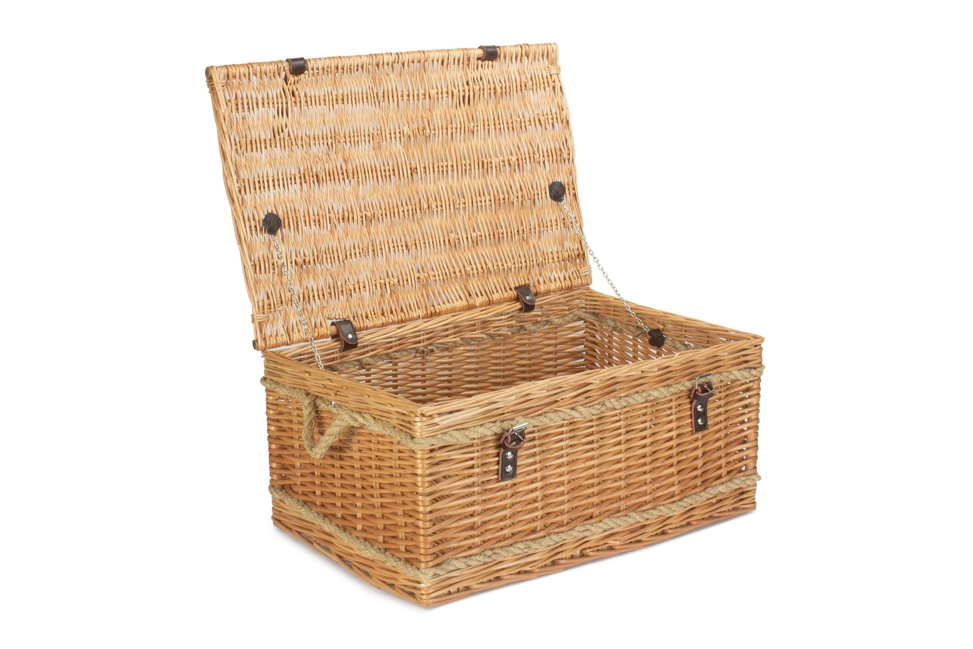 24 Inch Rope Handled Willow Hamper Trunk - REGN