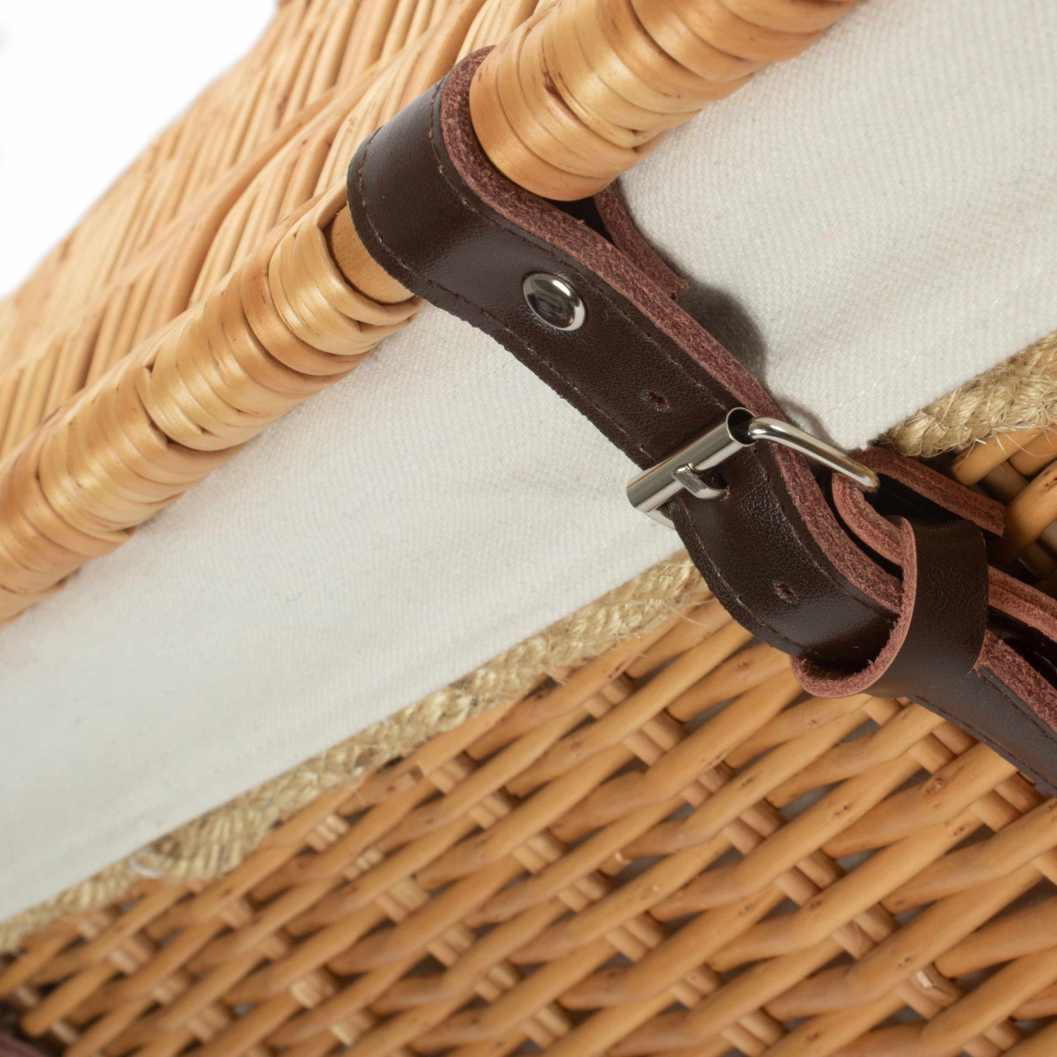 24 Inch Rope Handled Willow Hamper Trunk with White Lining - REGN