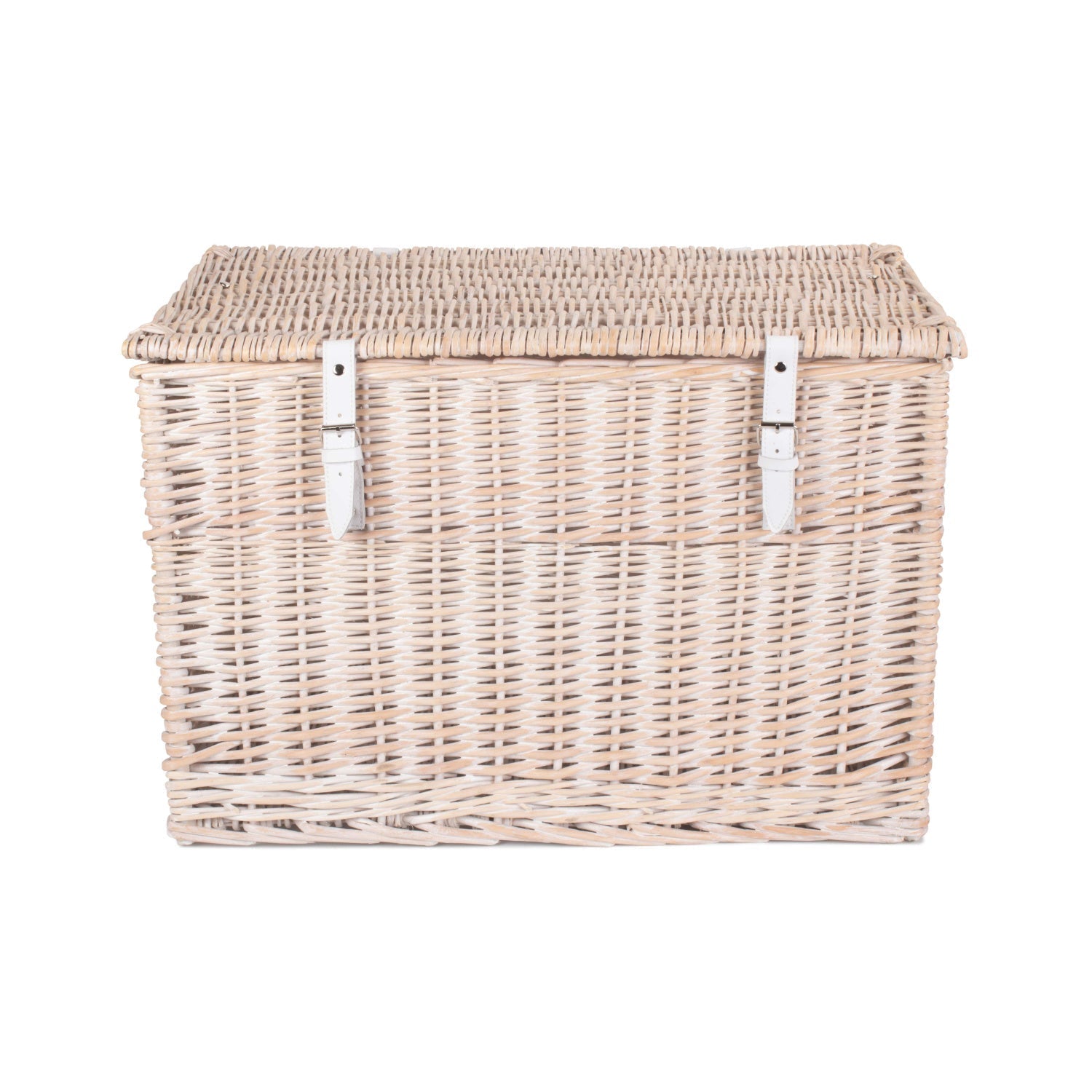 24 Inch White Wash Willow Chest Hamper - REGN