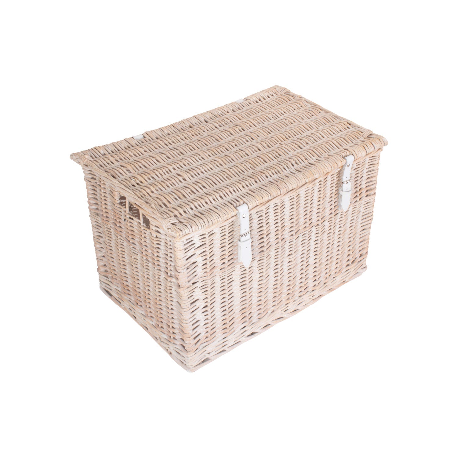 24 Inch White Wash Willow Chest Hamper - REGN