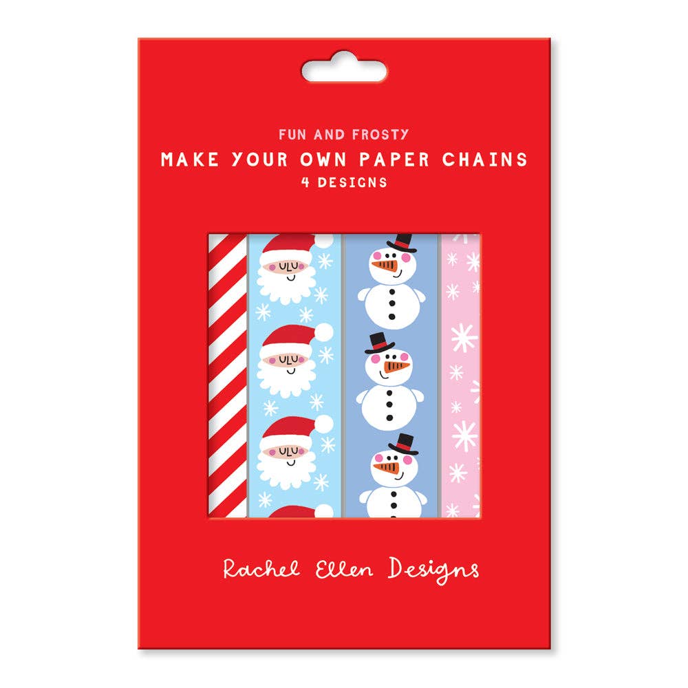 Christmas Paper Chains – Santa & Snowman | 100 Links | Approx. 6 Metres