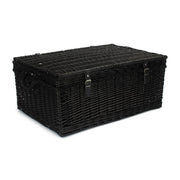 27 Inch Black Willow Rope Handled Hamper Trunk - REGN