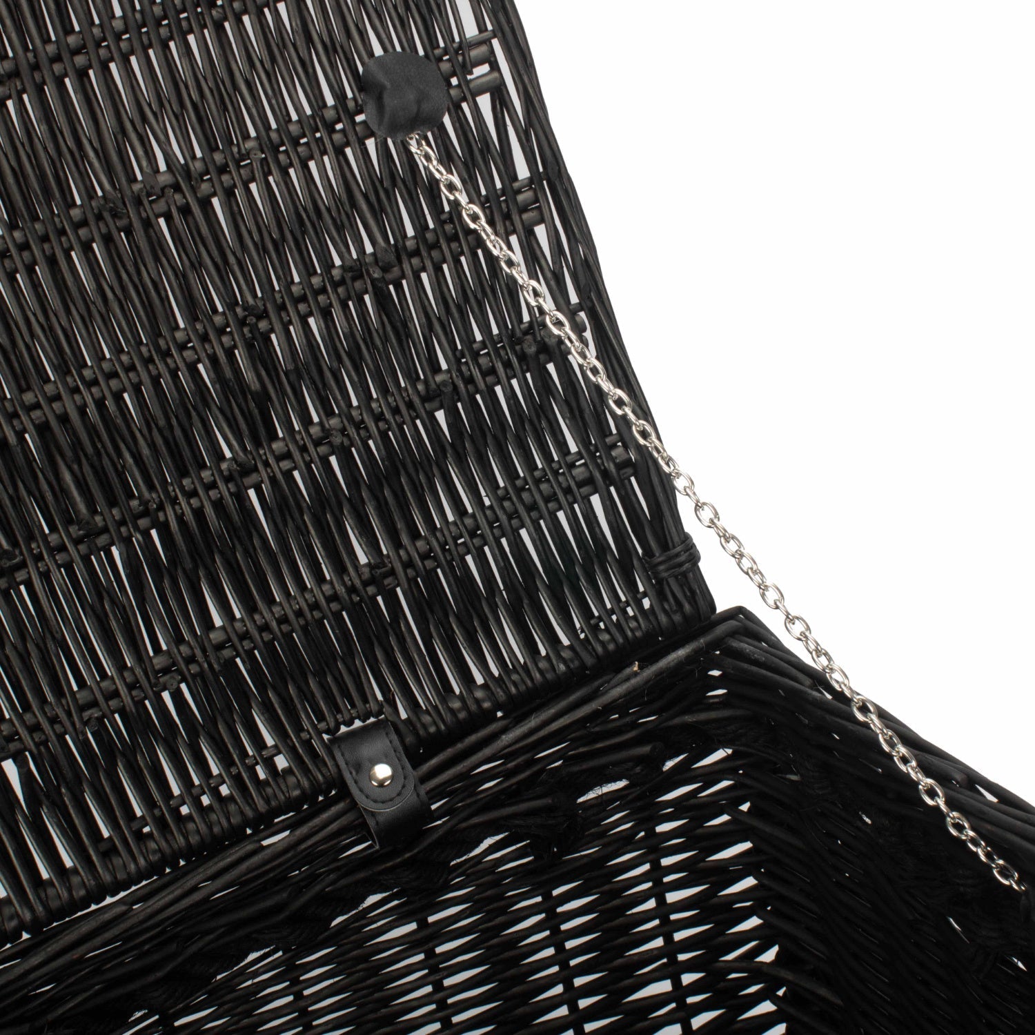 27 Inch Black Willow Rope Handled Hamper Trunk - REGN