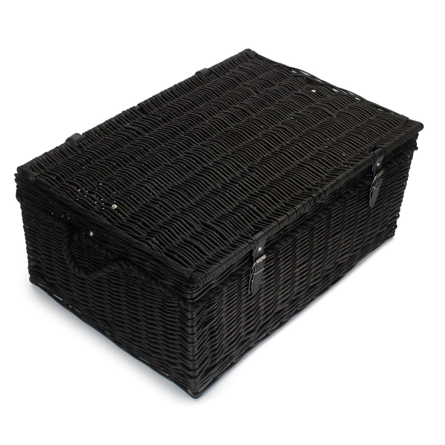 27 Inch Black Willow Rope Handled Hamper Trunk - REGN