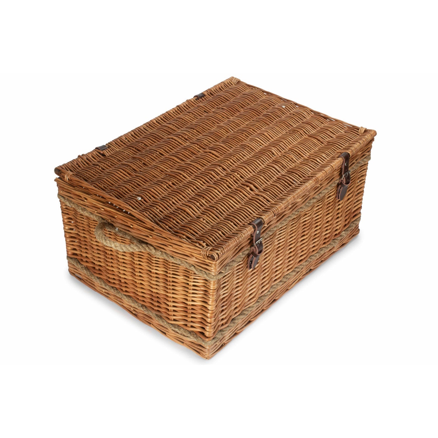 28 Inch Double Steamed Willow Rope Handled Hamper Trunk - REGN