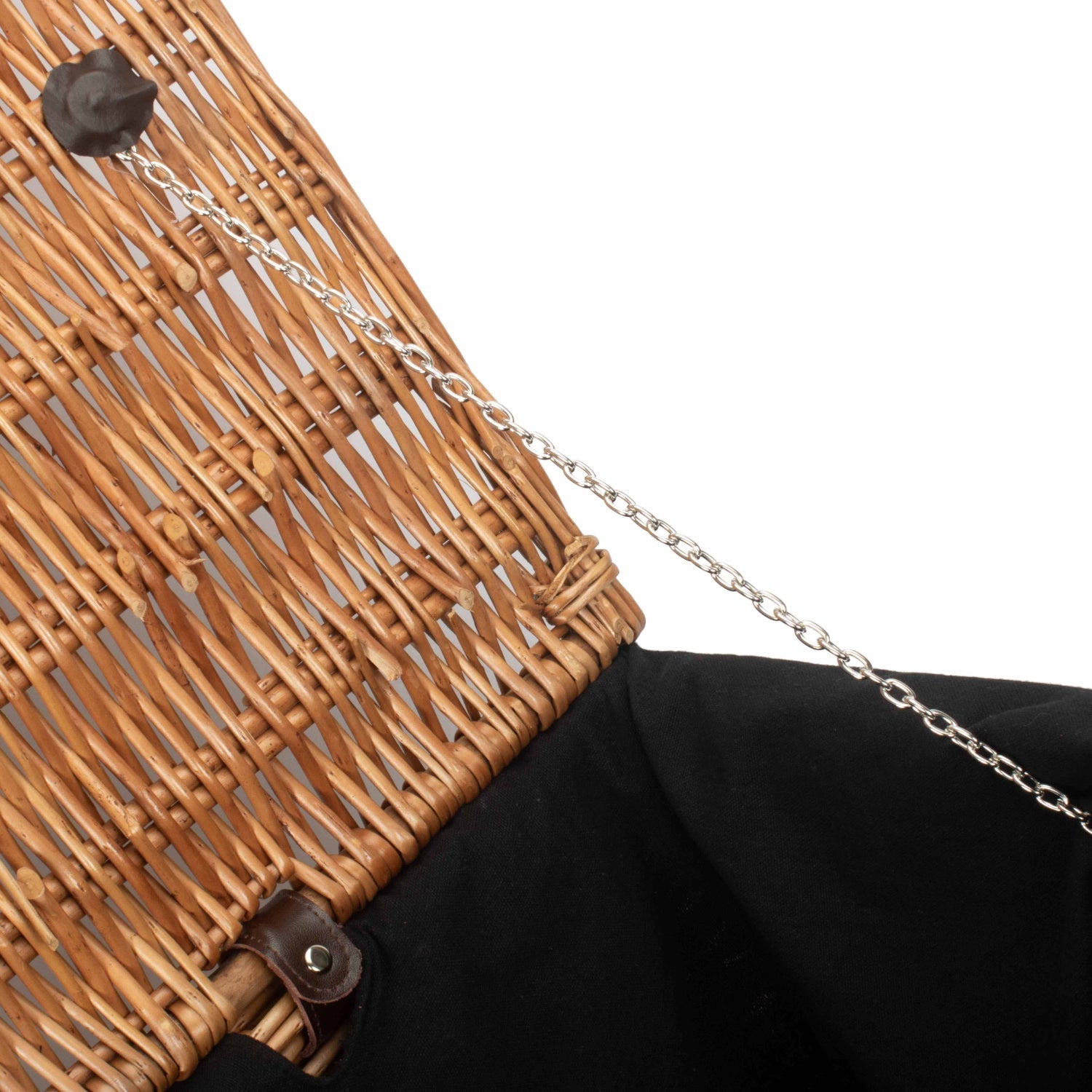 28 Inch Double Steamed Willow Rope Handled Hamper Trunk with Black Lining - REGN