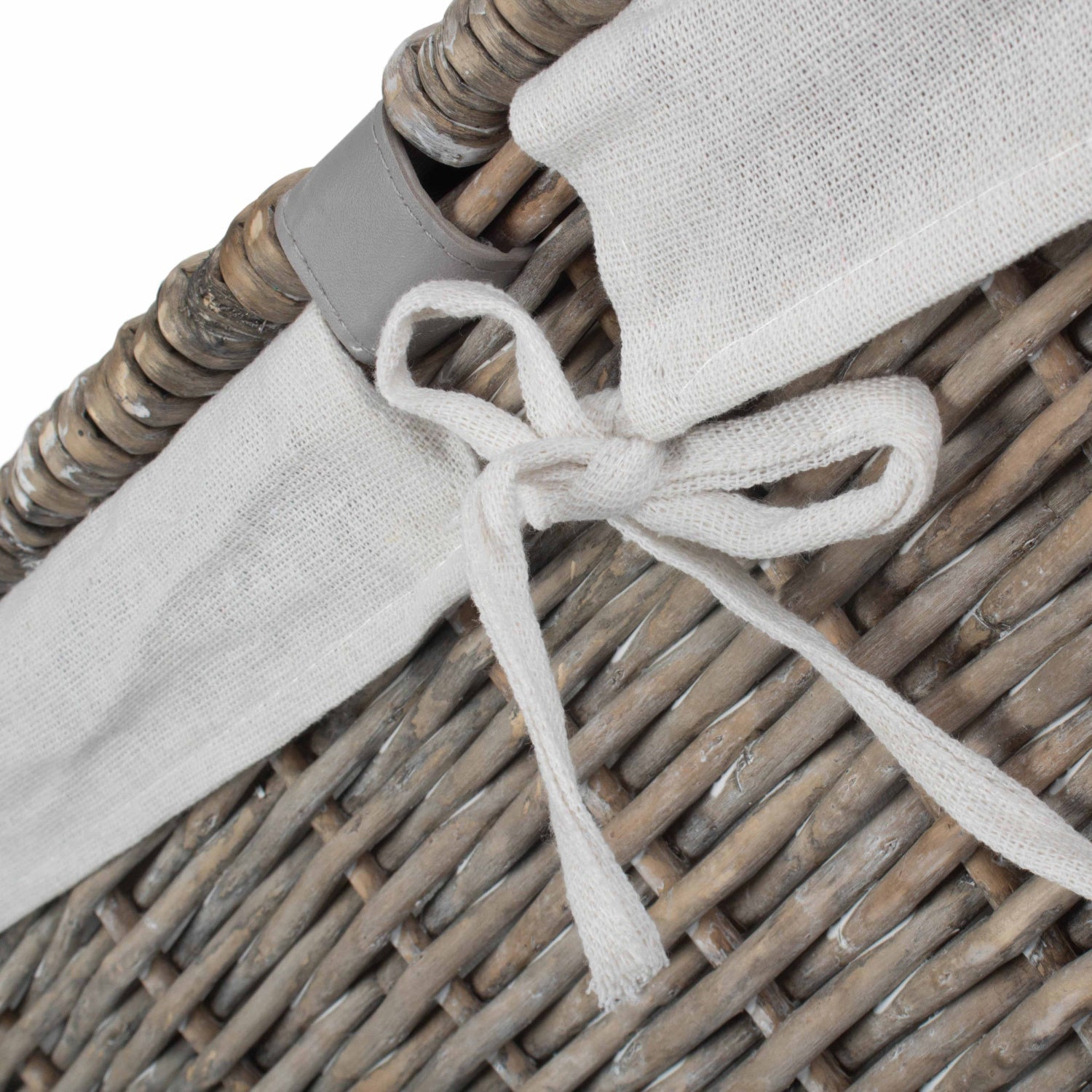 28 Inch Grey Wash Willow Storage Hamper - REGN