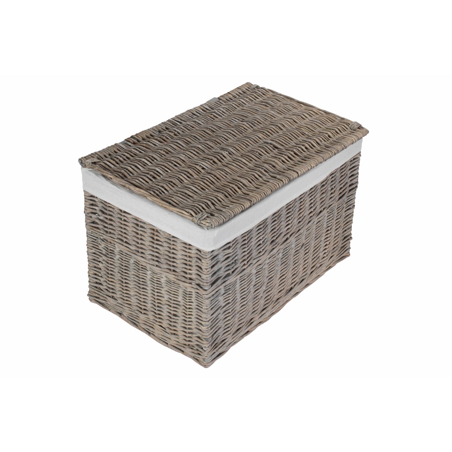 28 Inch Grey Wash Willow Storage Hamper - REGN