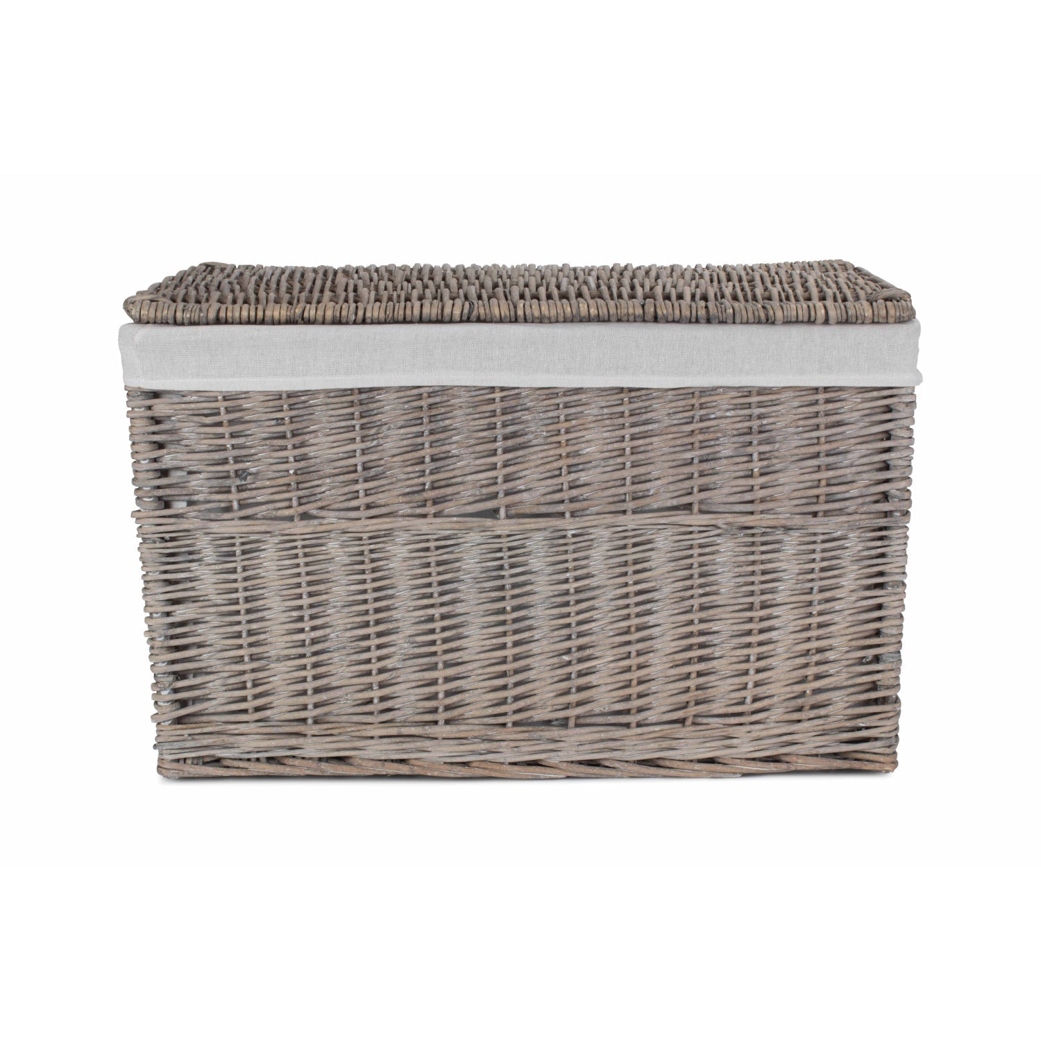 28 Inch Grey Wash Willow Storage Hamper - REGN