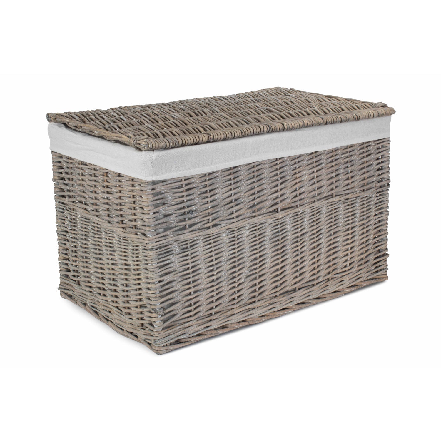 28 Inch Grey Wash Willow Storage Hamper - REGN