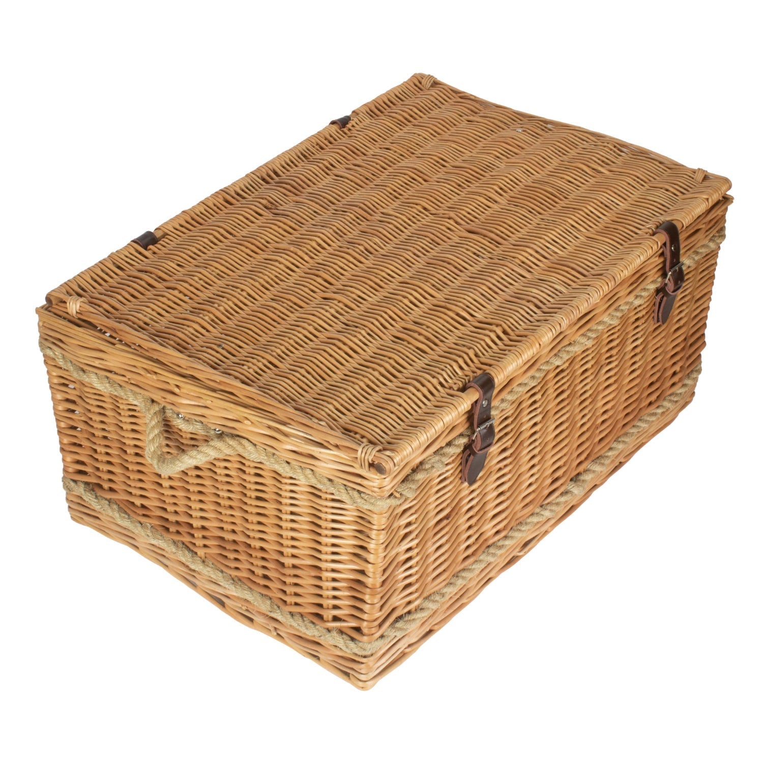 28 Inch Rope Handled Willow Hamper Trunk - REGN