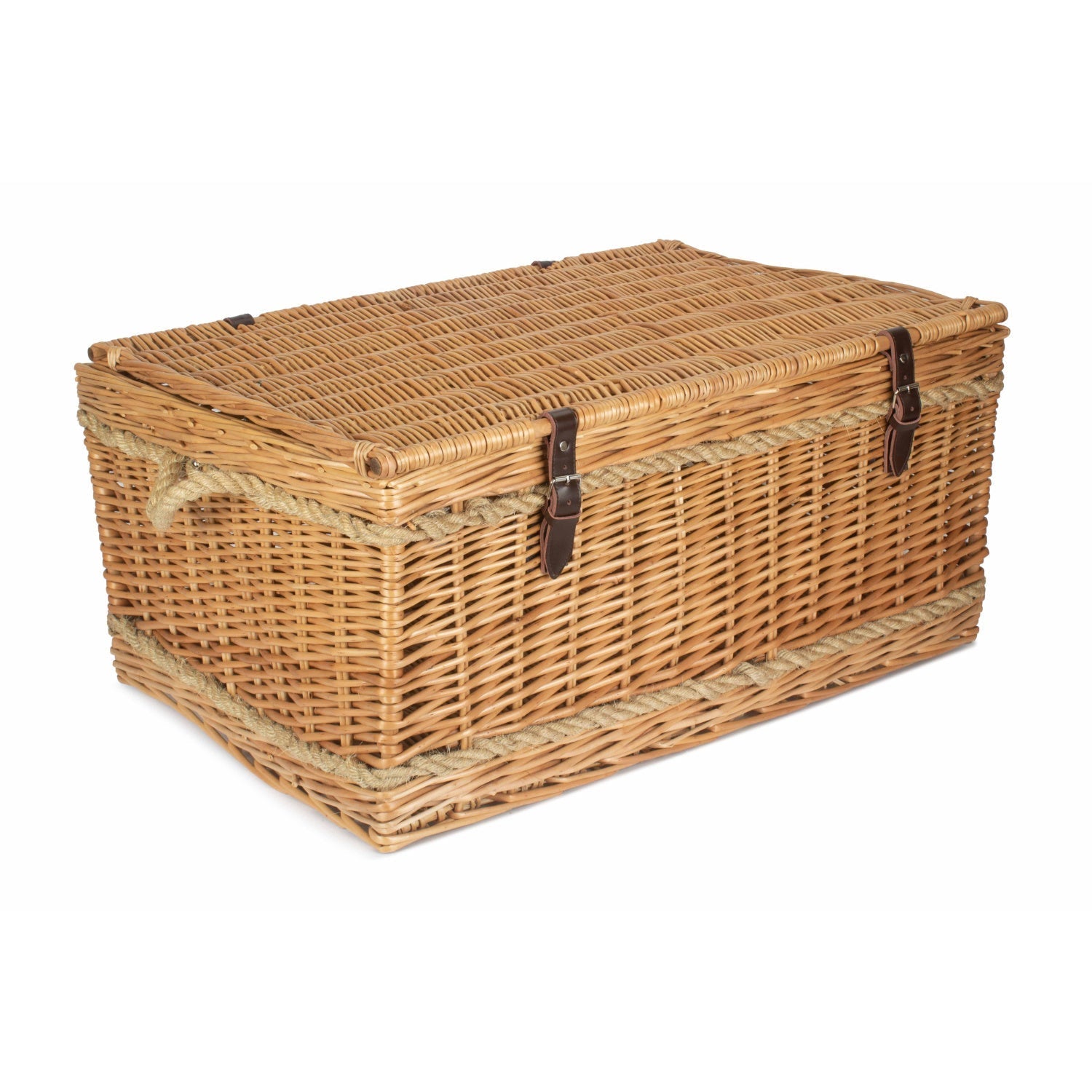 28 Inch Rope Handled Willow Hamper Trunk - REGN
