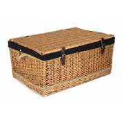 28 Inch Rope Handled Willow Hamper Trunk with Black Lining - REGN
