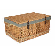 28 Inch Rope Handled Willow Hamper Trunk with Grey Sage Lining - REGN