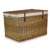 29 Inch Light Steamed Willow Storage Hamper with White Lining - REGN