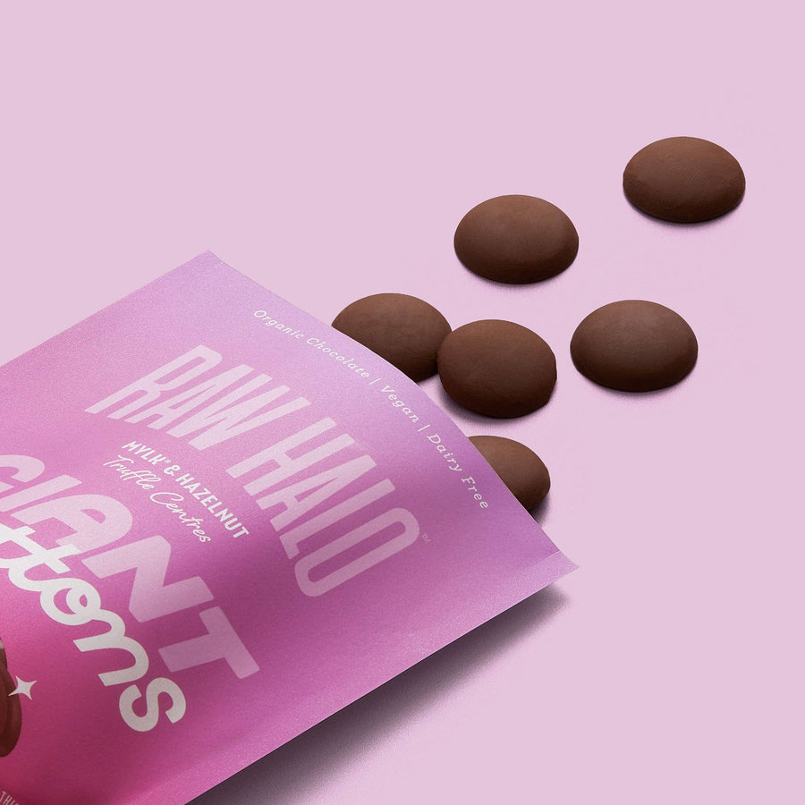 Organic Vegan Hazelnut Truffle Chocolate Buttons 90g