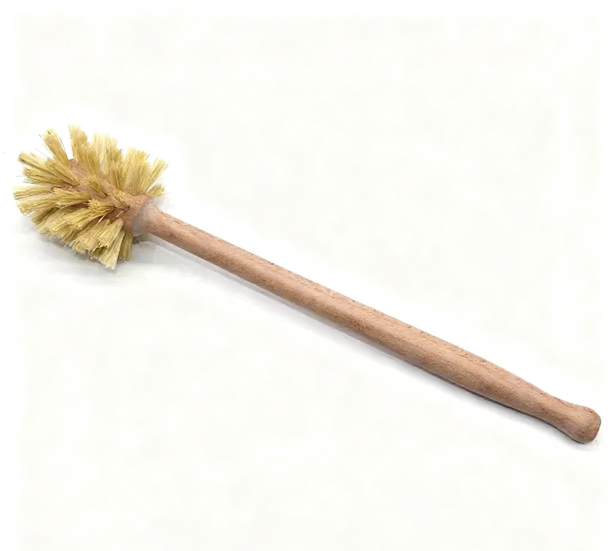 Natural Wooden Toilet Brush with Beech Wood Handle and Sisal Bristles