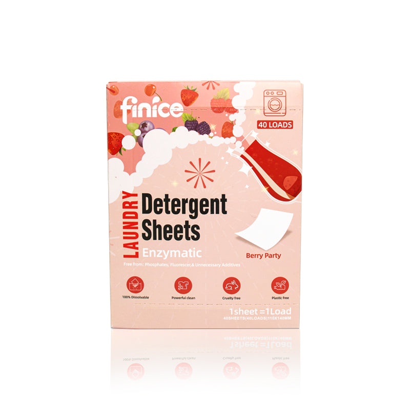 Finice Premium Laundry Detergent Sheets – Advanced Cleaning Power (40 Pack)
