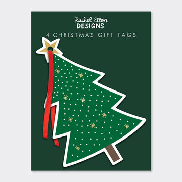 Christmas Tree Gift Tags – Pack of 4 by Rachel Ellen Designs