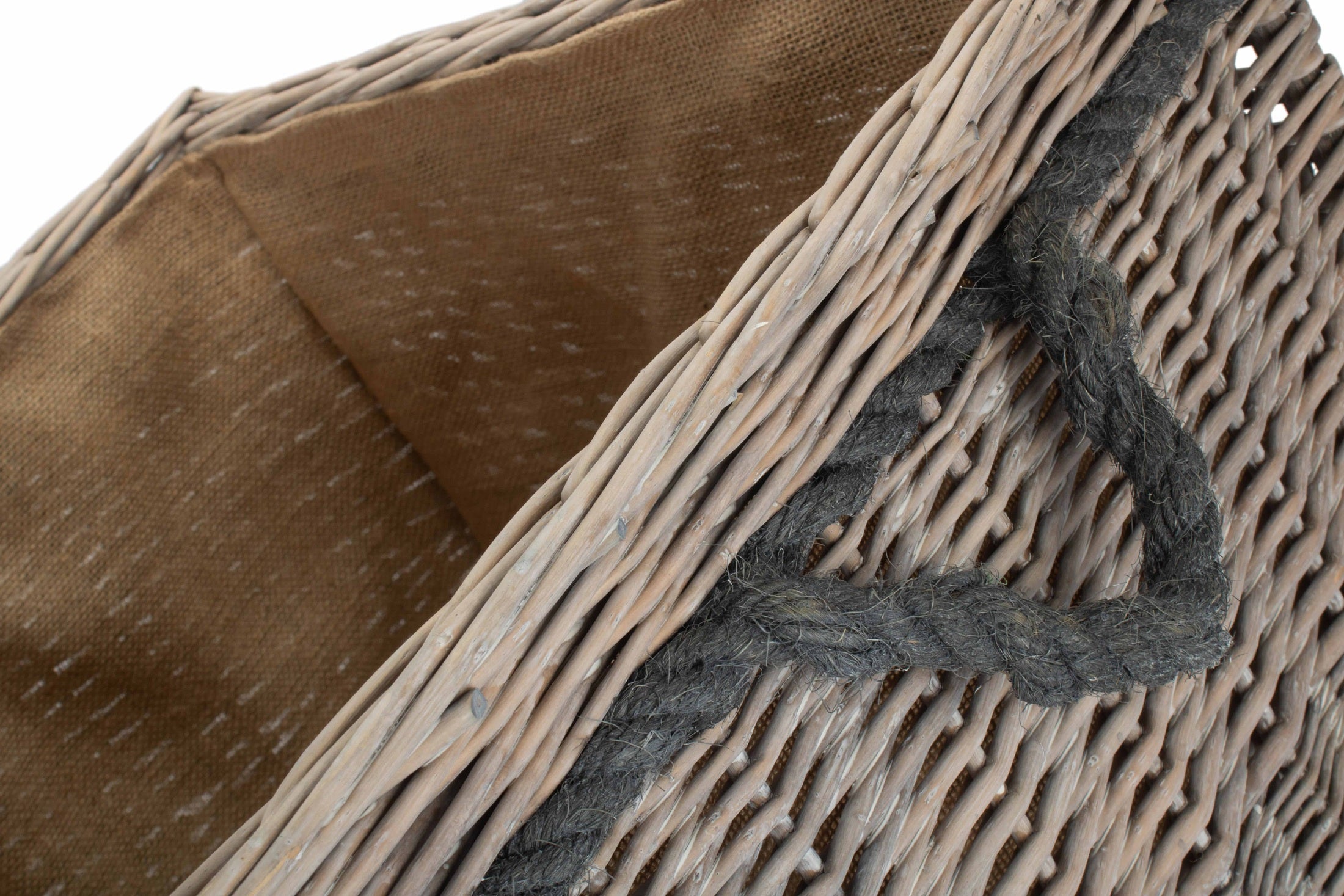 Grey Wash Willow Square Storage Basket Size 3 - Large