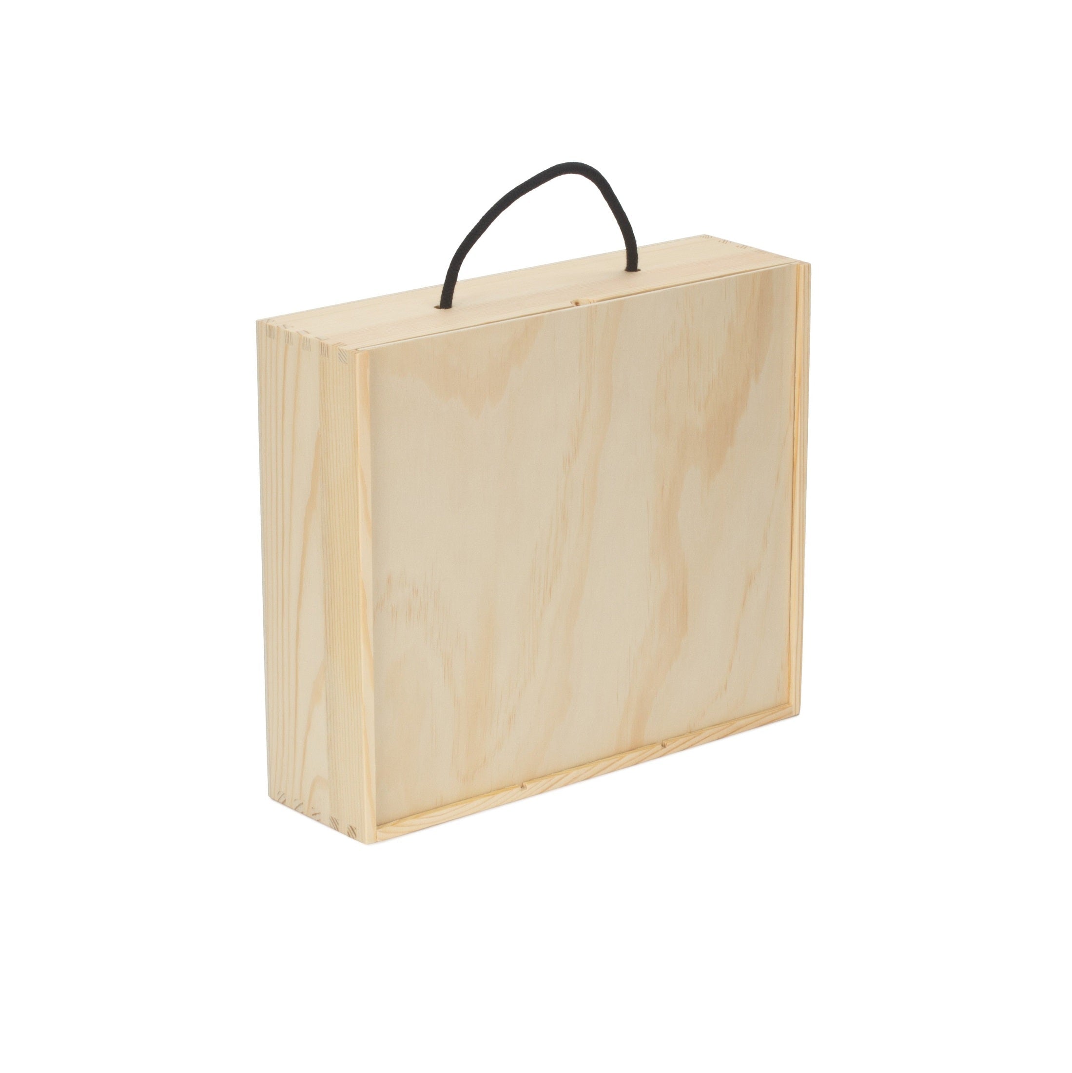 3 Bottle Box with Sliding Wooden Lid - REGN