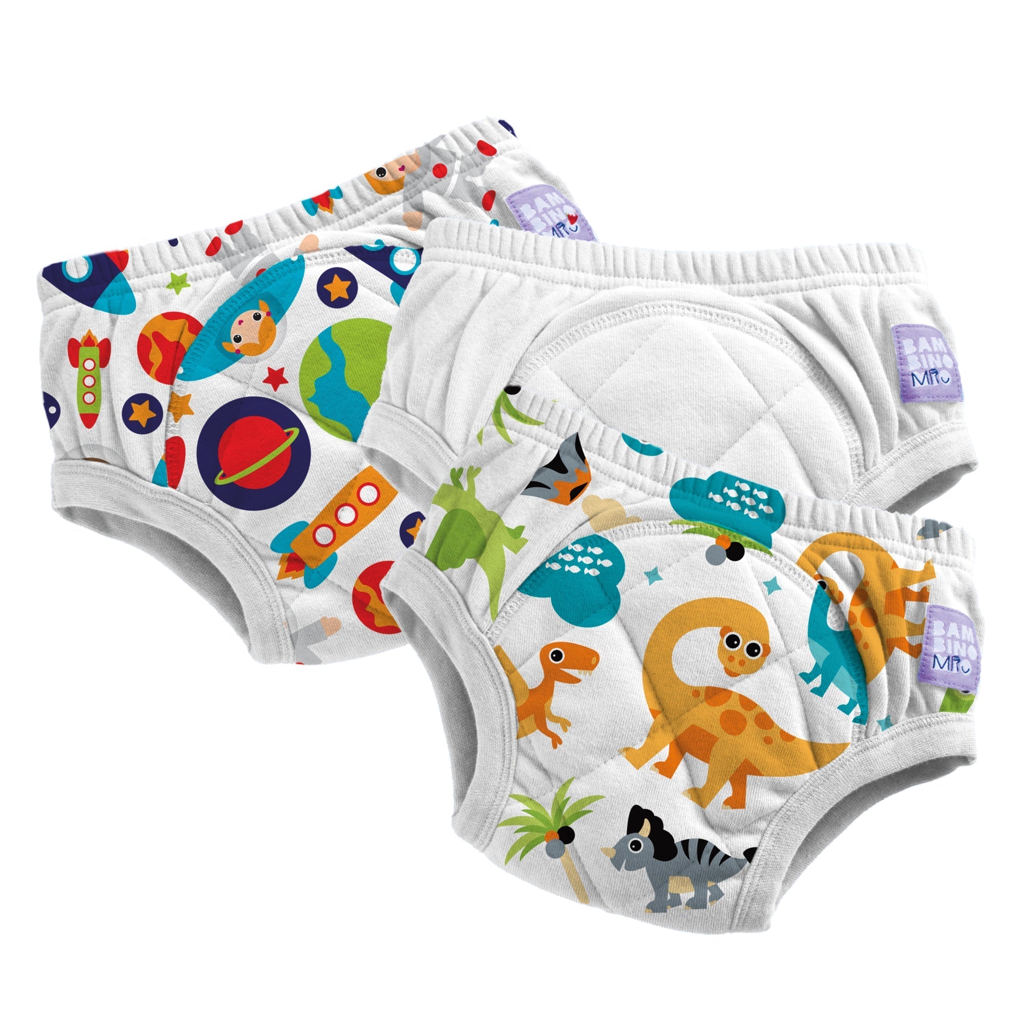3 Pack Reusable Potty Training Pants in Combo White - Enhanced Design - REGN