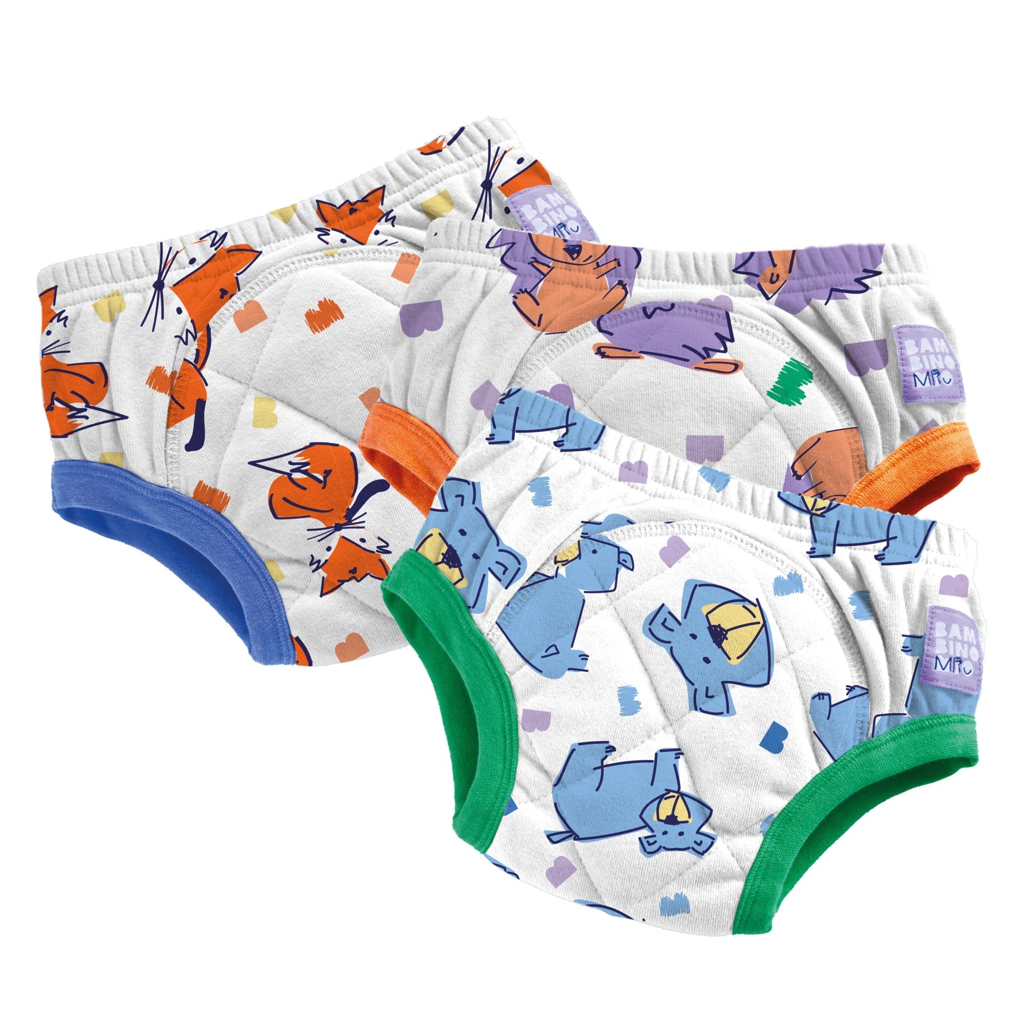 3 Pack Reusable Potty Training Pants in Outdoor Animals - Enhanced Design - REGN
