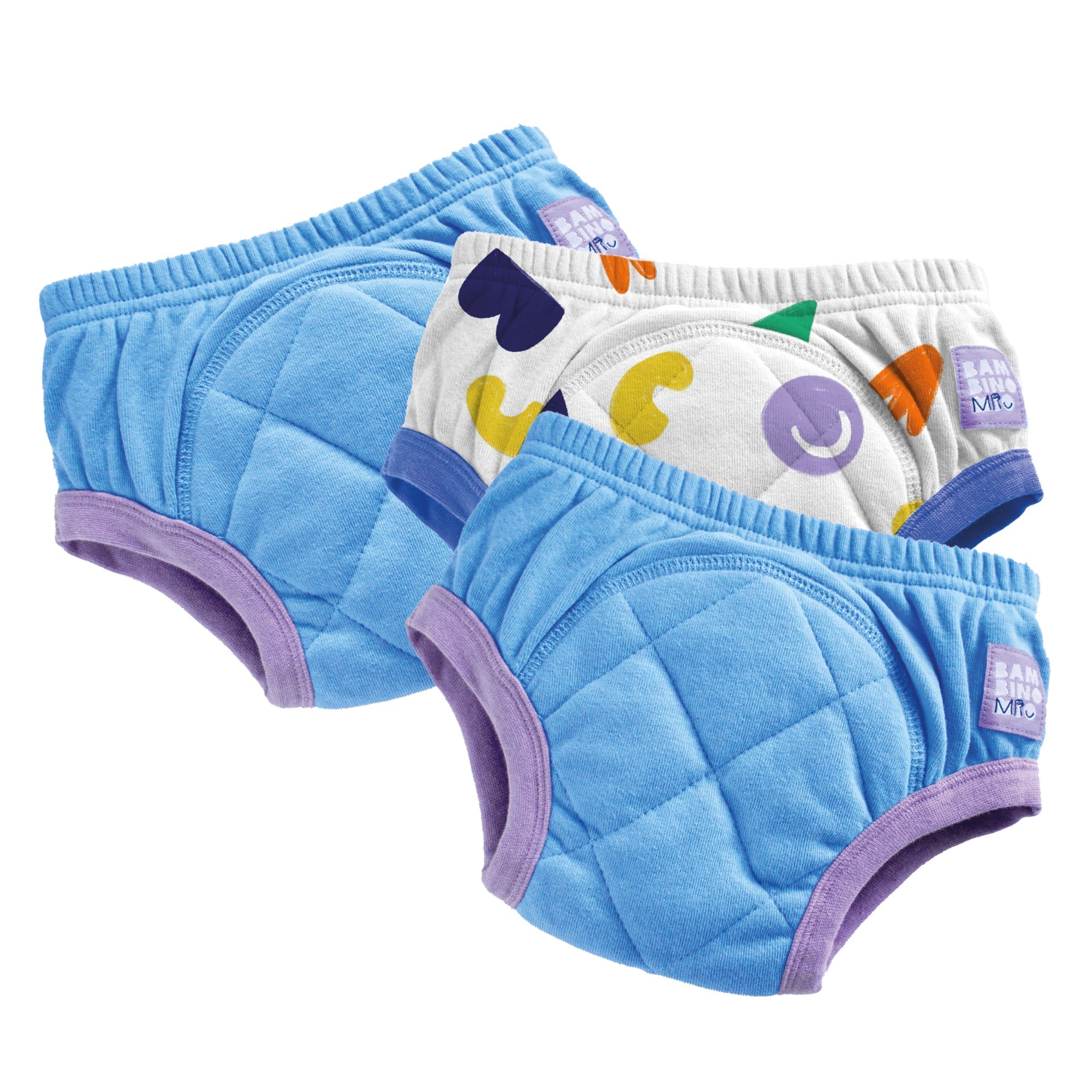 3 Pack Reusable Potty Training Pants in Pop Blue - Enhanced Design - REGN