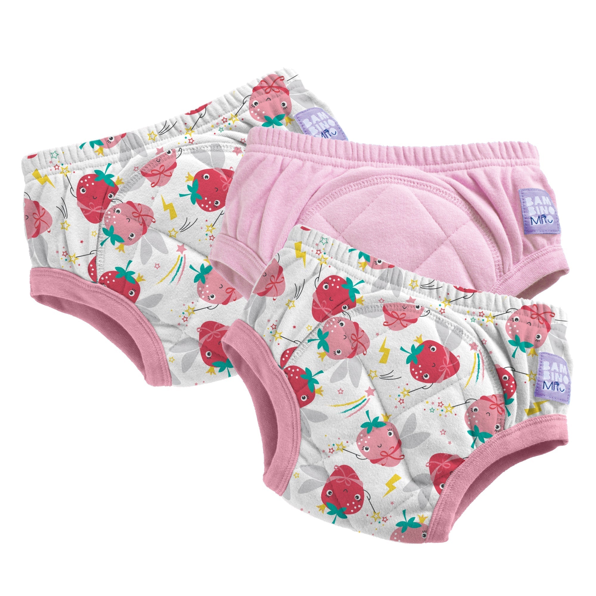 3 Pack Reusable Potty Training Pants in Strawberry Pink - Enhanced Design - REGN