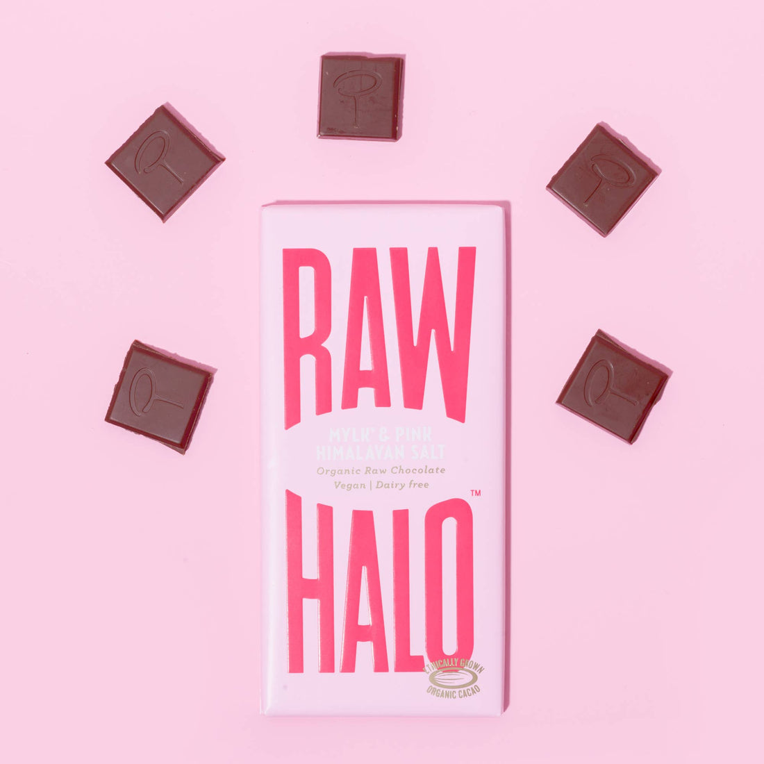 Organic Vegan Mylk Chocolate with Pink Himalayan Salt 70g