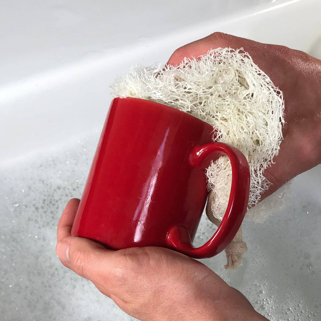 LoofCo Washing-Up Pad – Natural Loofah Dish Sponge