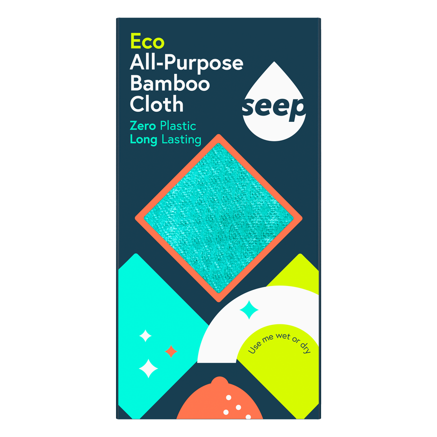 Plastic-Free Bamboo Cleaning Cloth | 1 Reusable Eco Cloth Made from Plants