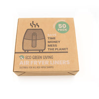 Eco Green Living Compostable Air Fryer Liners 50 Pack – Plastic-Free & Grease-Resistant