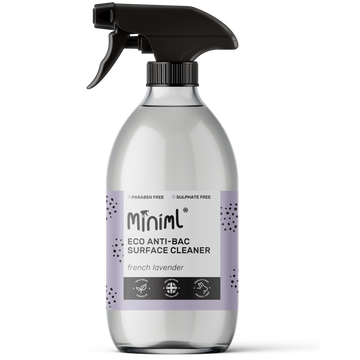 Lavender Anti-Bac Surface Cleaner – 500ml Refillable Glass Bottle