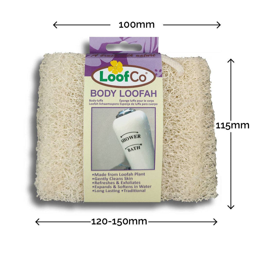 LoofCo Body Loofah – Natural Exfoliating Sponge for Bath & Shower