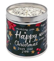 Happy Christmas Scented Candle | Cranberries & Orange