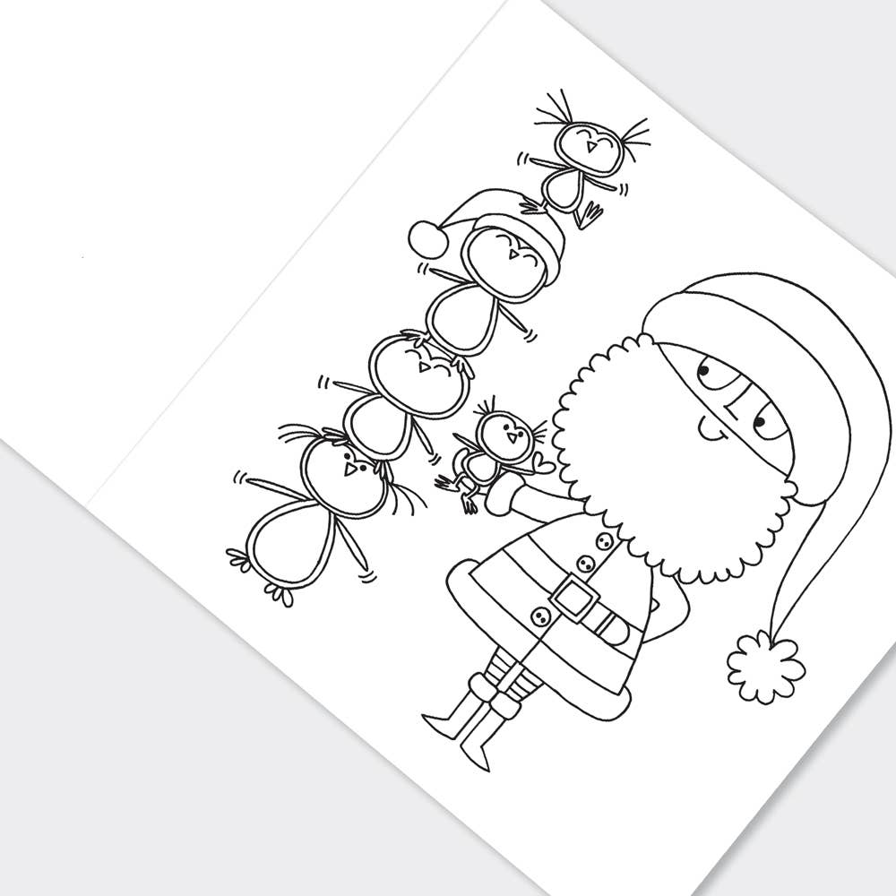 Children’s Christmas Colouring Book – Santa & Snowman