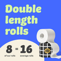 Extra Soft Bamboo Toilet Roll | Double Length 8 Pack
