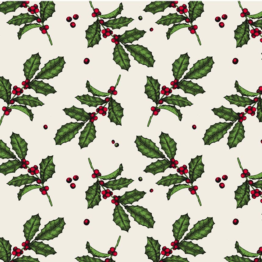 Vintage Christmas Wrapping Paper – Eco-Friendly FSC™ Recyclable  - Single Sheet