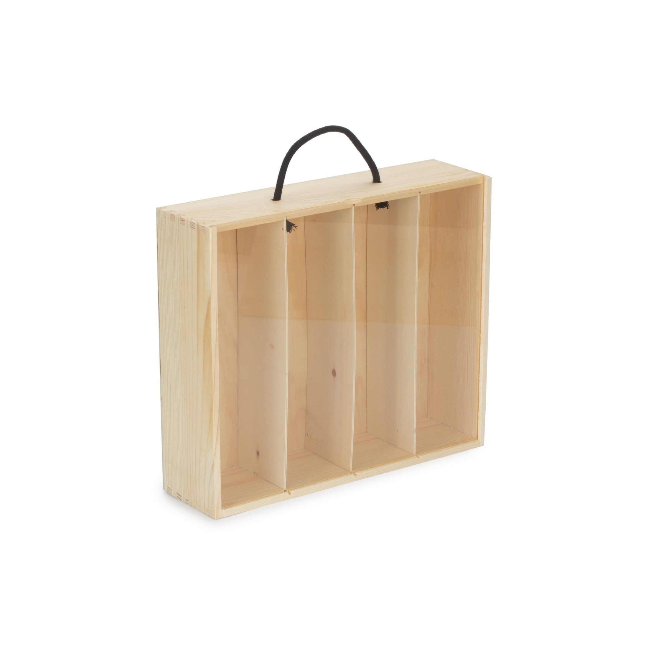 4 Bottle Box with Sliding Acrylic Lid - REGN
