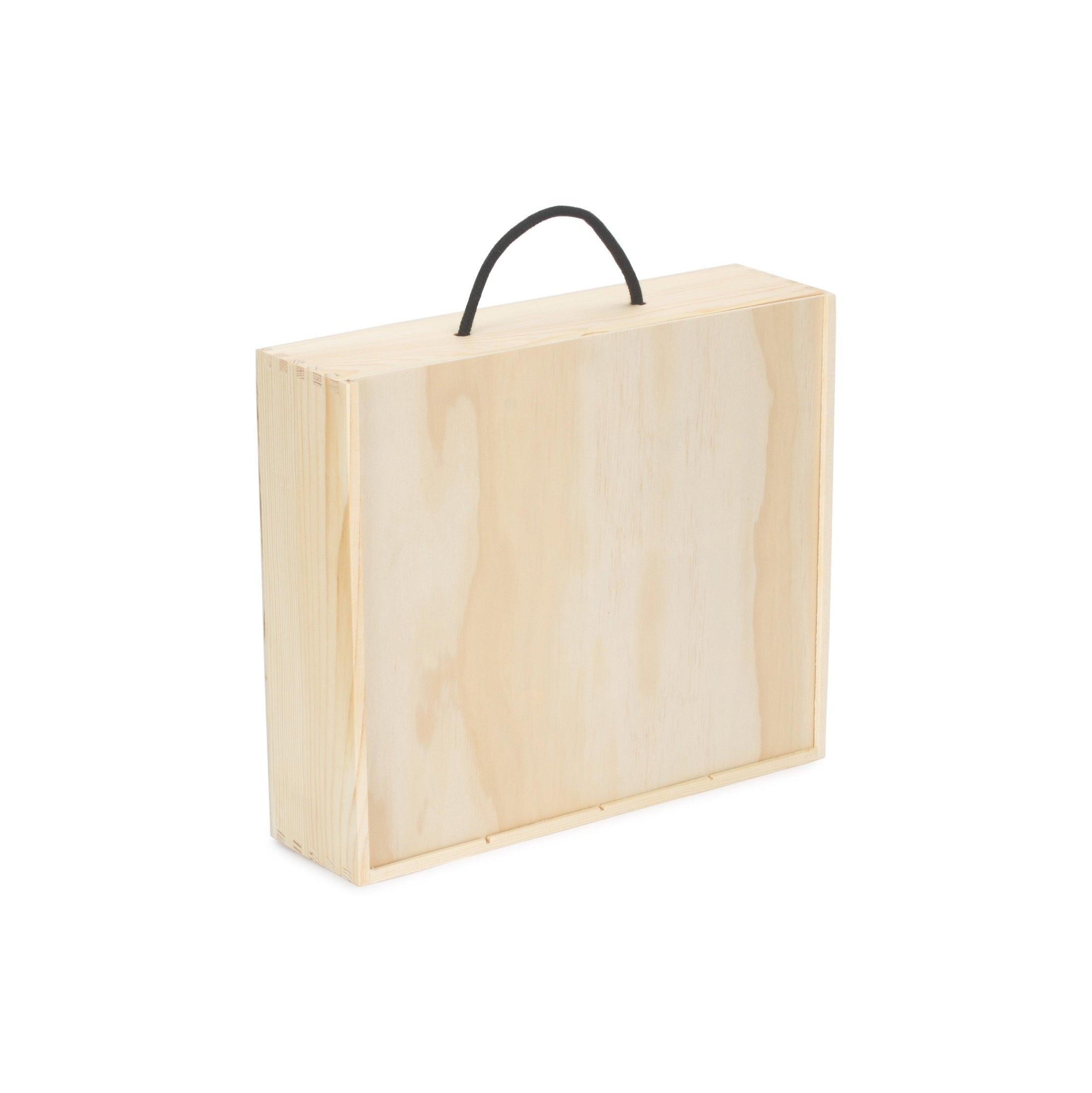 4 Bottle Box with Sliding Wooden Lid - REGN
