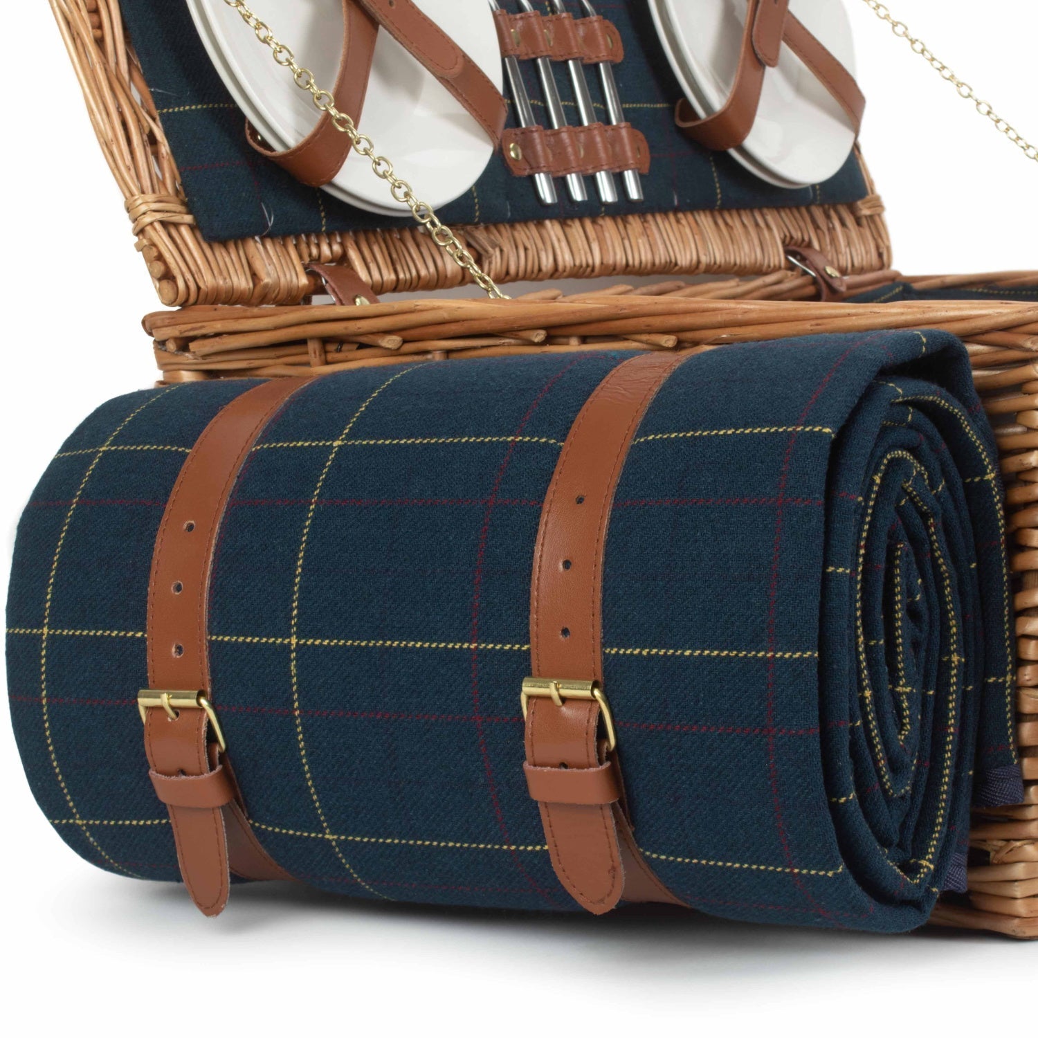 4 Person Blue Tweed Hamper - REGN