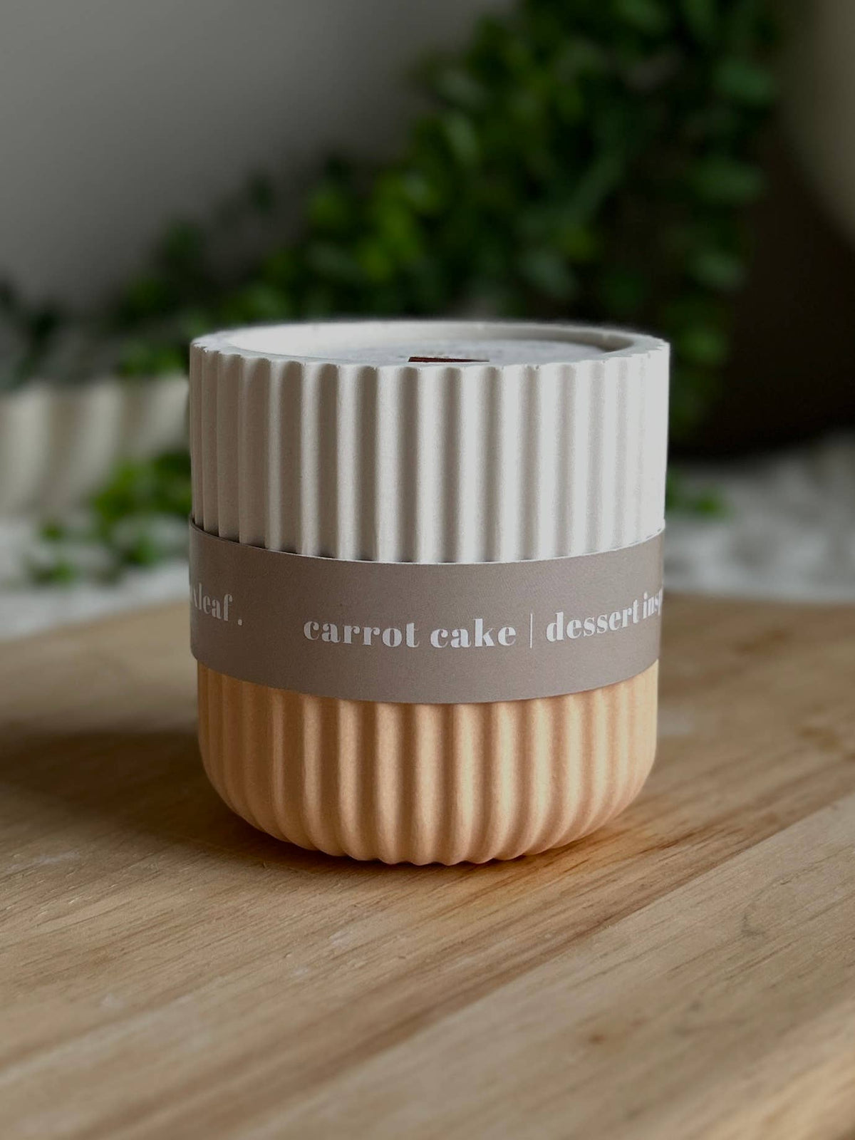 Carrot Cake Scented Soy Wax Refillable Candle – Stone | Up to 32 Hours