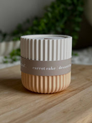 Carrot Cake Scented Soy Wax Refillable Candle – Stone | Up to 32 Hours