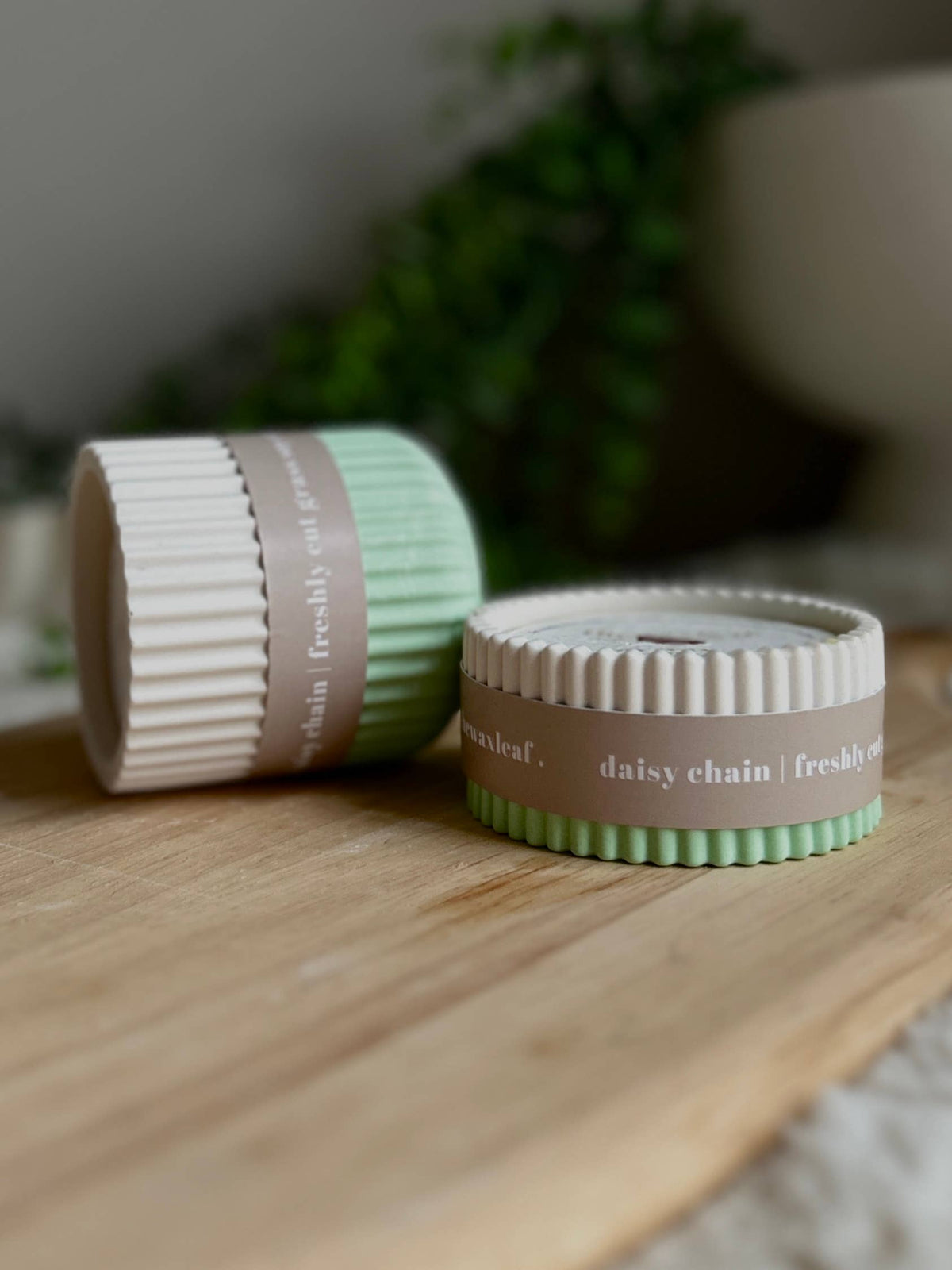 Daisy Chain Scented Soy Wax Refillable Candle – White Sage | Up to 32 Hours