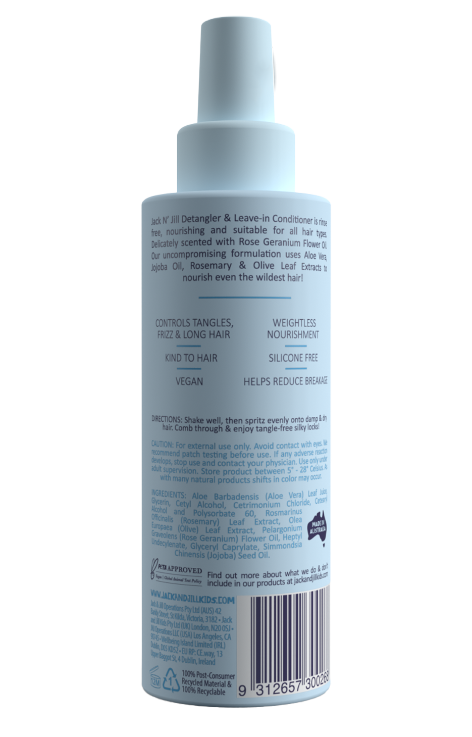 Jack N’ Jill Kids Detangler & Leave-In Conditioner Spray