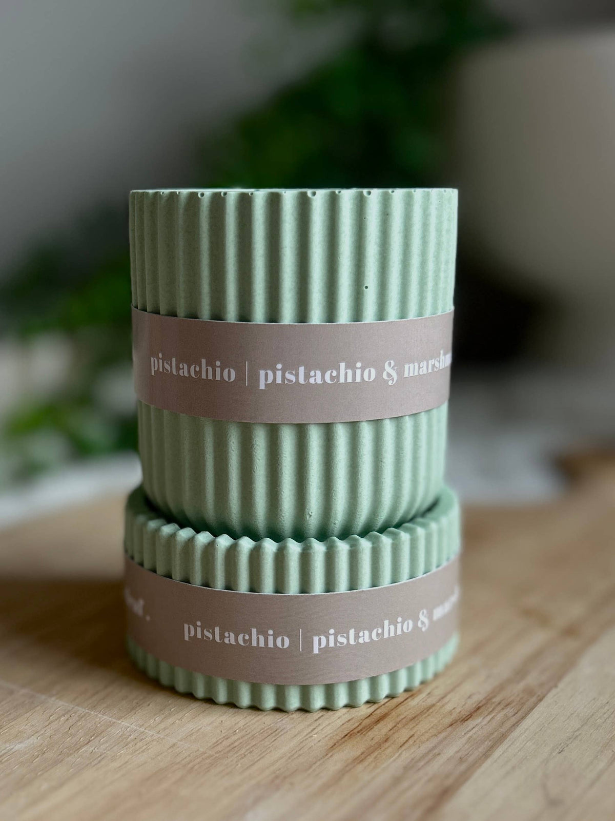 Pistachio Scented Soy Wax Refillable Candle – Sage | Up to 32 Hours
