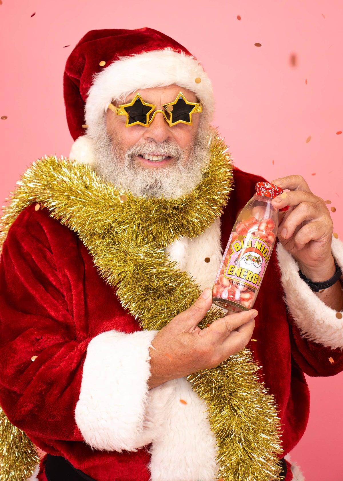 Big Nick Energy Christmas Message Bottle of Sweets | Novelty Christmas Gift