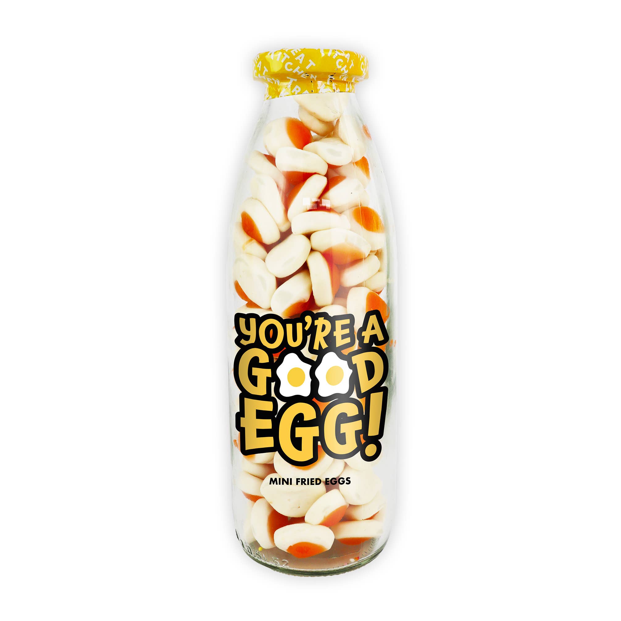 You're A Good Egg Gummy Fried Eggs Gift Bottle | Retro Sweet Gift | Reusable Glass Bottle