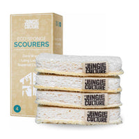 Eco Dish Washing Sponges – 4 Pack Natural Dual-Sided Kitchen Cleaning Sponges